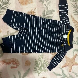 Carter's Navy and White Striped One Piece